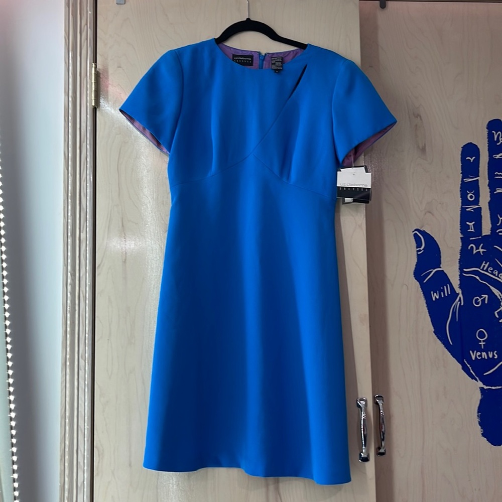 NWT Liz Claiborne Cocktail Dress Royal Blue Size 6